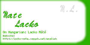 mate lacko business card